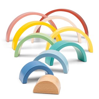 Wooden rainbow - 10pcs.